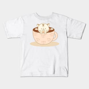 Marshmallow and cat hot chocolate Kids T-Shirt